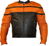 Classyak Motorbike Real Leather Jacket with Padded Protection